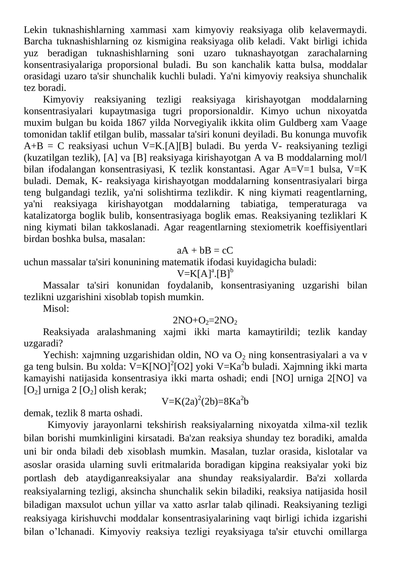 KIMYOVIY REAKSIYALARNING TEZLIGI VA MEXANIZMI 3