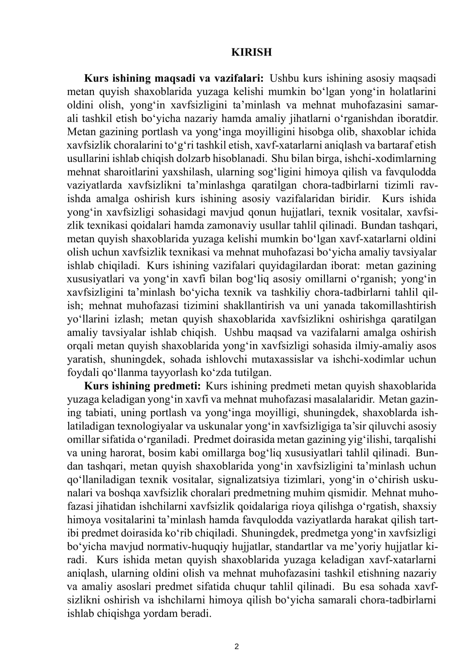 MEHNAT MUXOFAZASI FANIDAN TAYYORLAGAN KURS ISHI 3