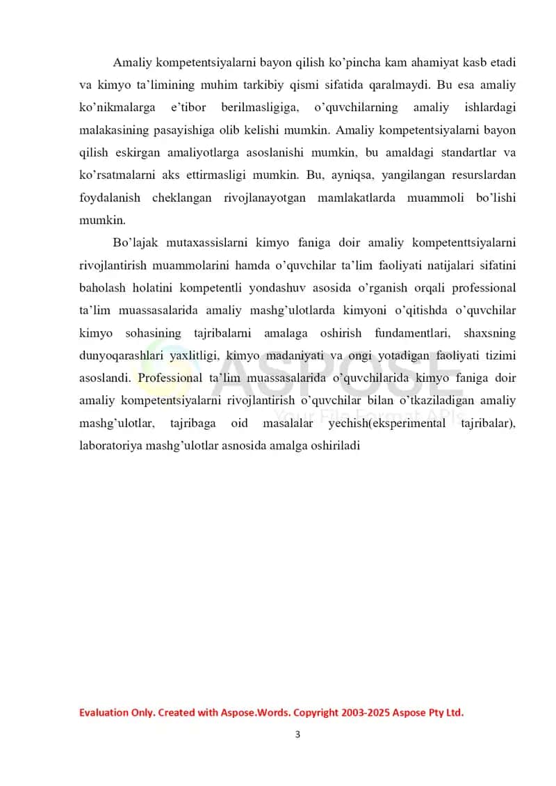 KIMYOVIY MUVOZANAT VA UNING SILJITISH SHARTLARI MAVZUSINI O’QITISH METODIKASI. 3