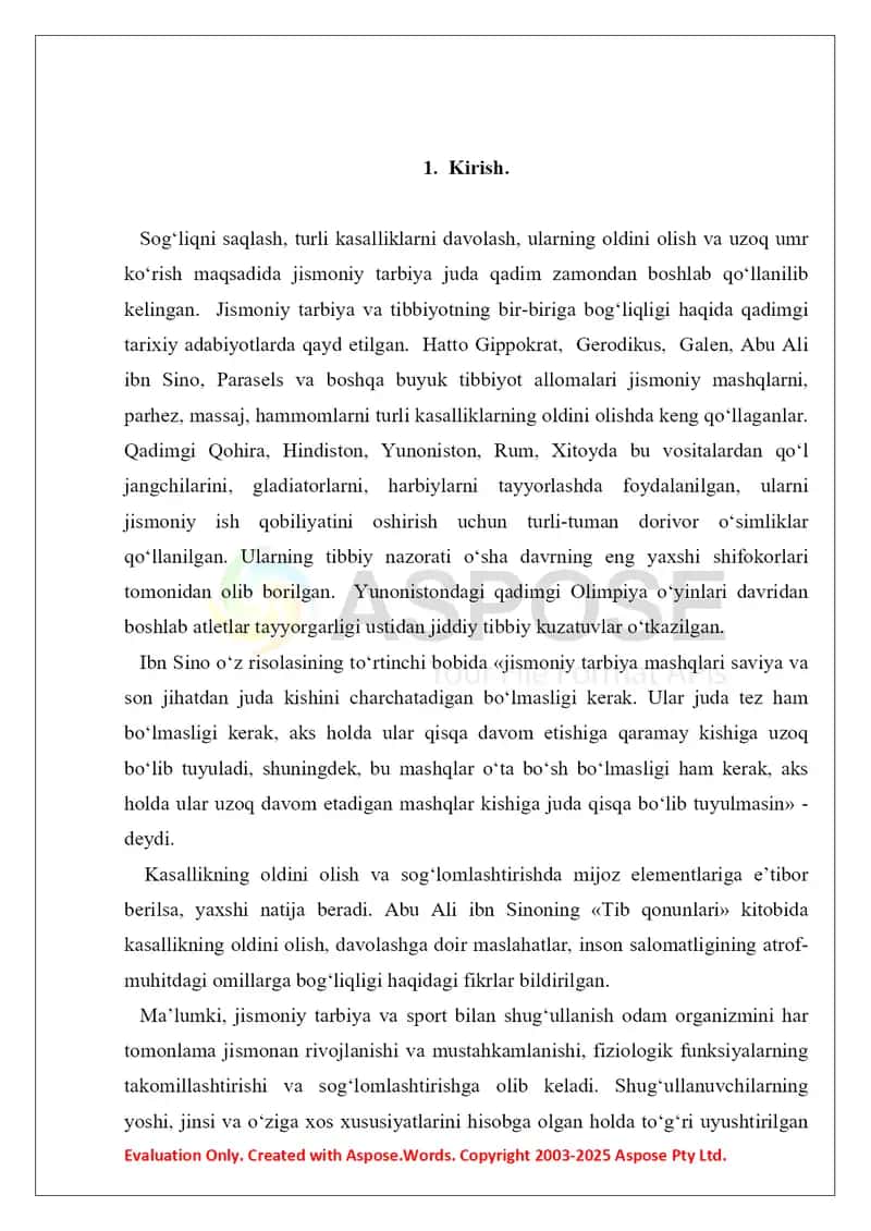 10. O'zbekistonda doping nazorati. Doping guruhining dorilari. Referat 16 bet. 3