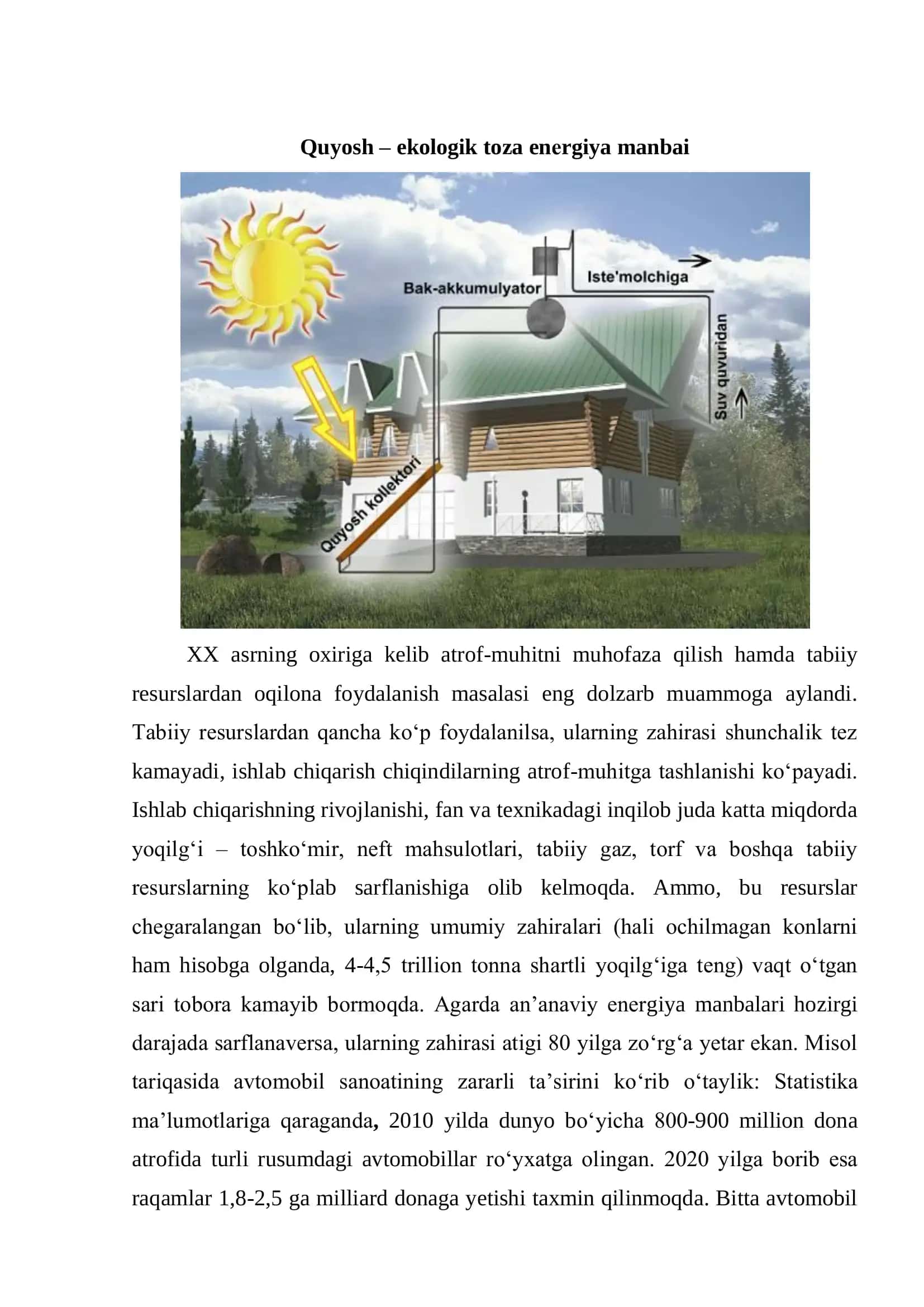 QUYOSH - EKOLOGIK TOZA ENERGIYA MANBAI 3