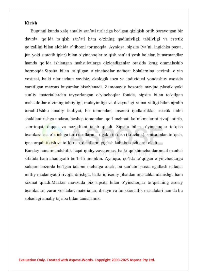 Sipsita bilan o‘yinchoqlar to‘qish usullari 3