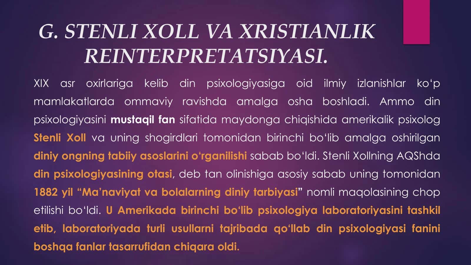 G. Stenli Xoll va Xristianlik Reinterpretatsiyasi 3