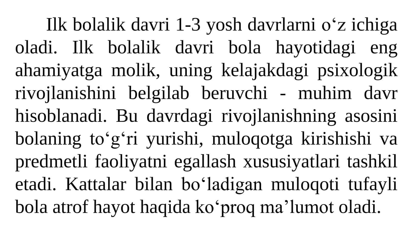 ILK BOLALIK DAVRI 3