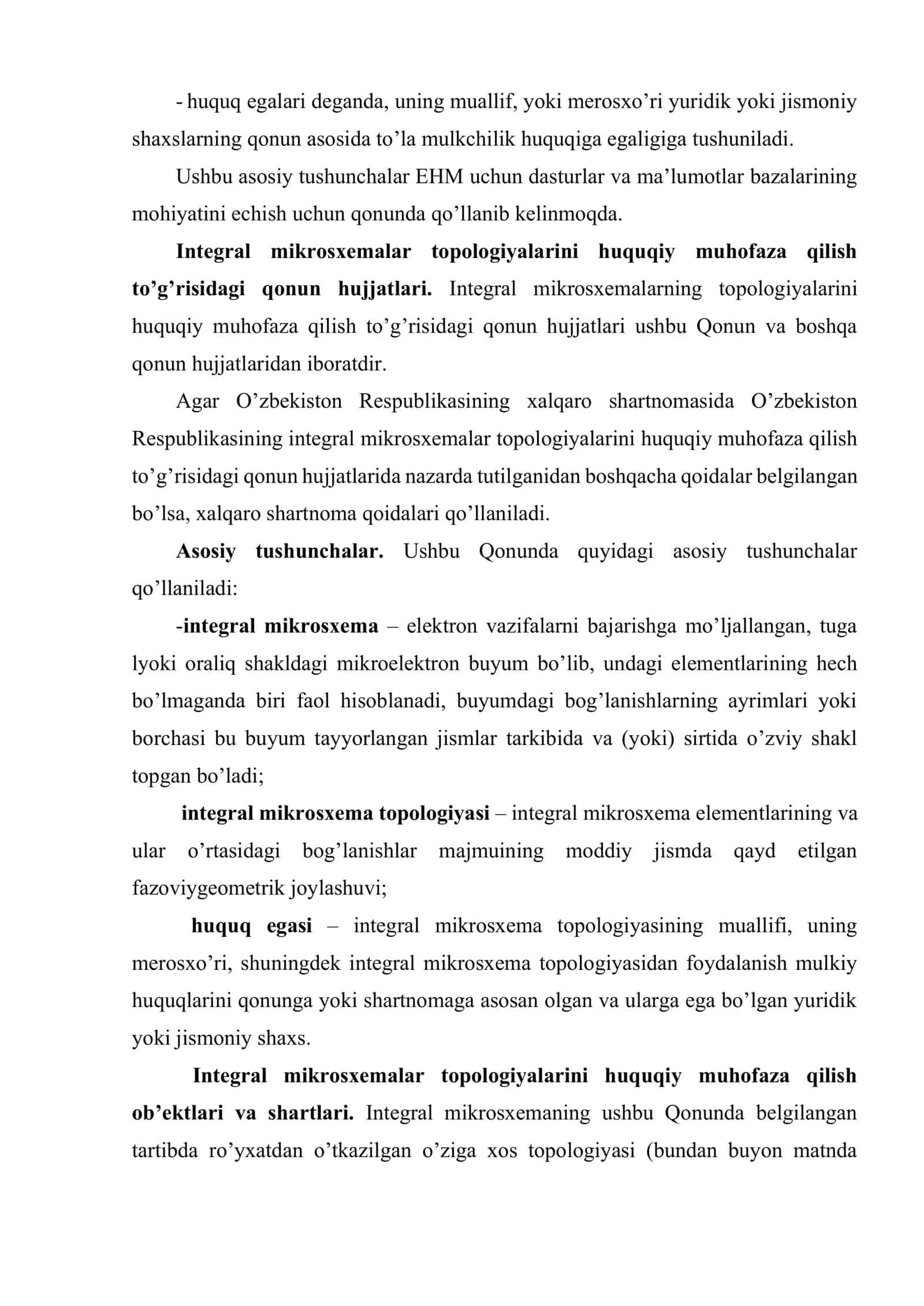 Sanoat mulkidan tashqari intellektual mulklarning huquqiy muhofazasi 3