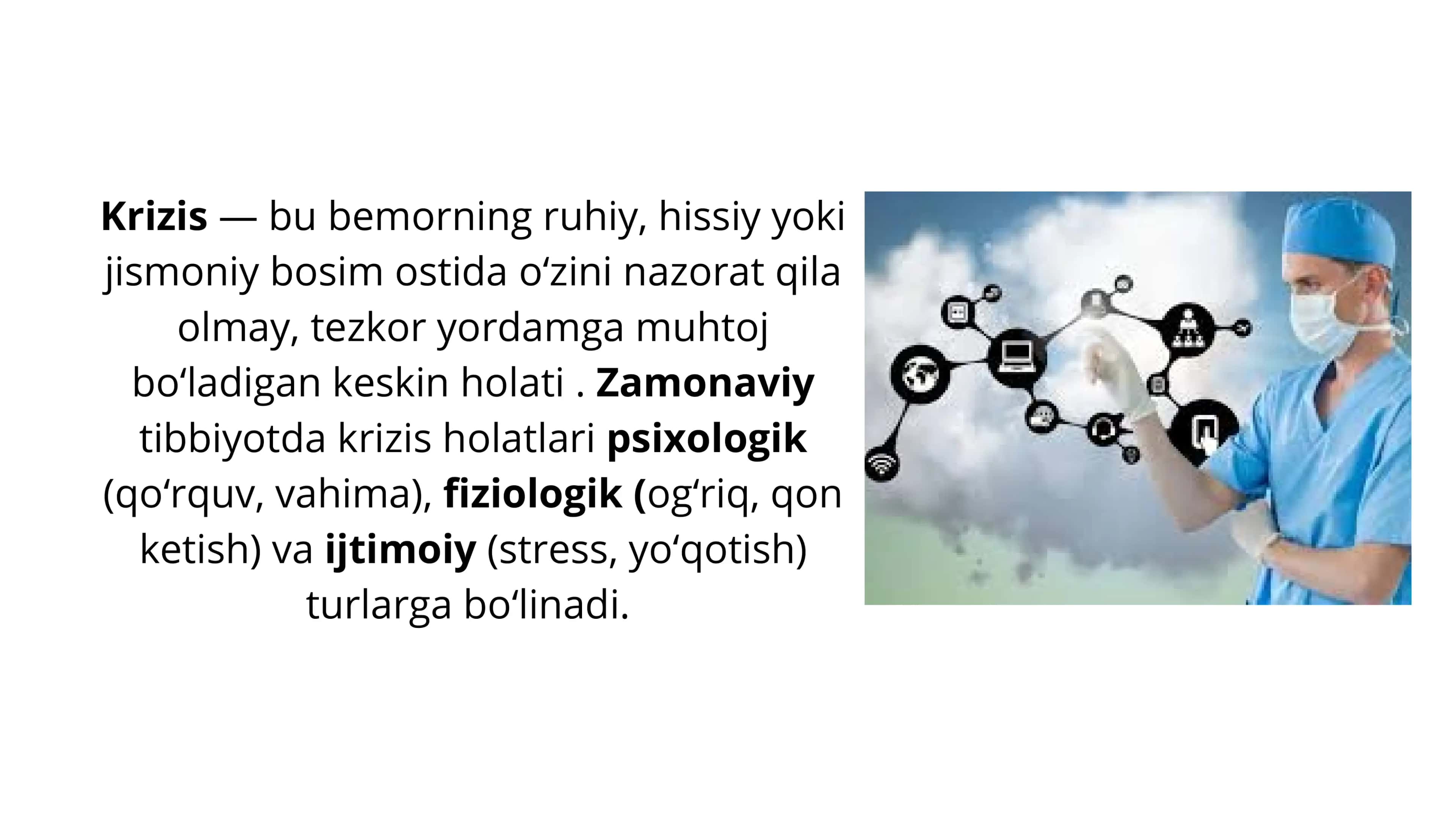 KRIZIS HOLATIDAGI BEMORLARGA MASLAHAT BERISH 3