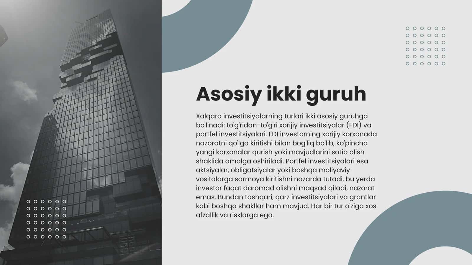 Xalqaro Investitsiyalar: Turlari, Oqimlari va Roli 3