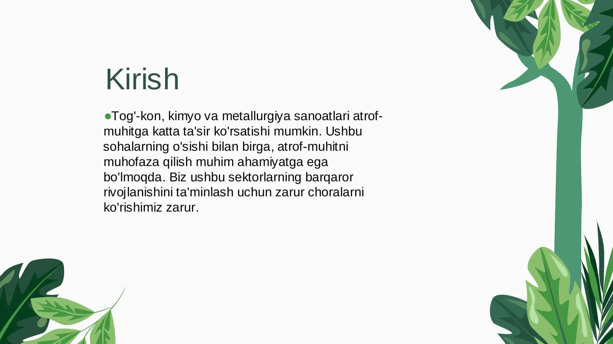 Tog'-kon, kimyo, metallurgiya sanoati va atrof-muhit muhofazasi 3
