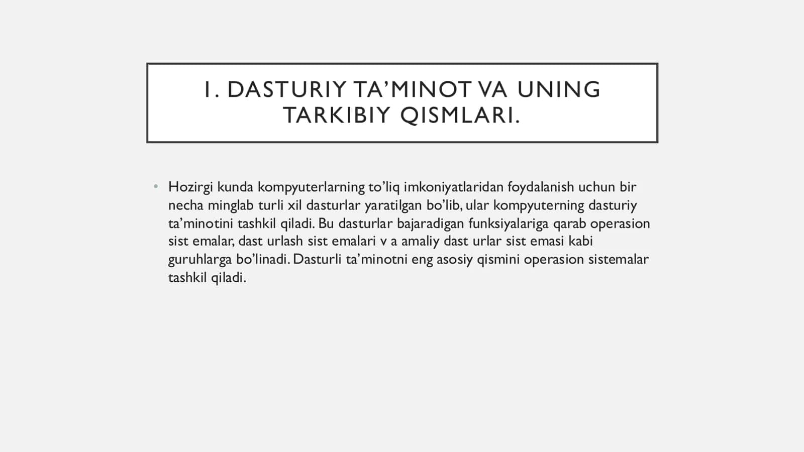 ZAMONAVIY OPERATSION TIZIMLAR VA QOBIL DASTURLAR TOʻGʻRISIDA 3