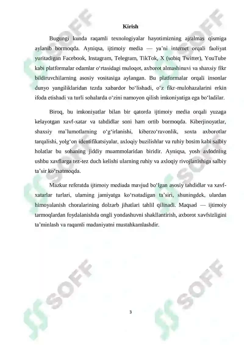 Ijtimoiy mediada taxdid va xavf-xatarlar 3