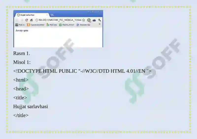 HTML DASTIRIDA “MEN SHIFOKORMAN” PORTFOLIOSINI YARATISH 3