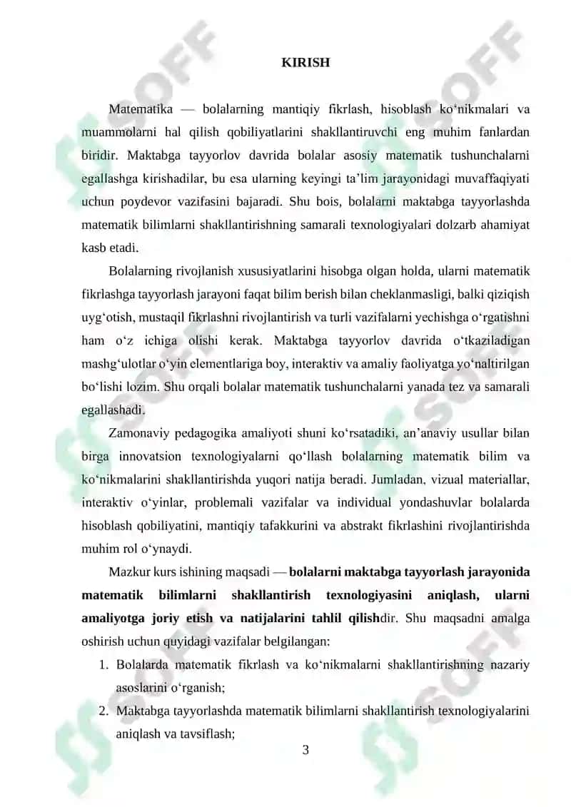 Bolalarda Elementar Matematik Tasavvurni Shakllantirish 3