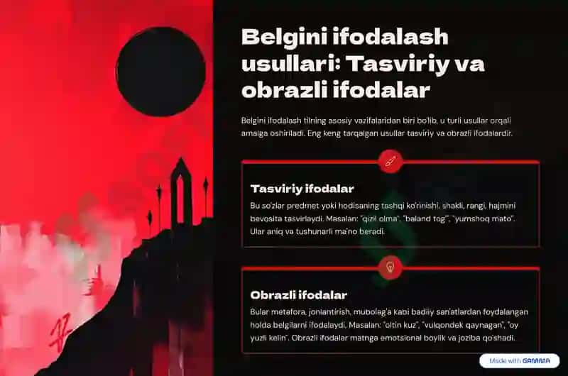 Belgi bildiruvchi so'zlarning uslubiy xususiyatlari 3