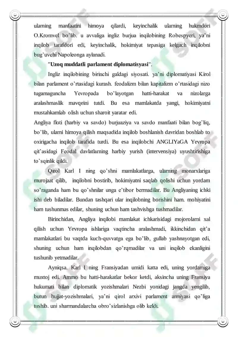 INGLIZ BURJUA INQILOBI DAVRI DIPLOMATIYASI 3