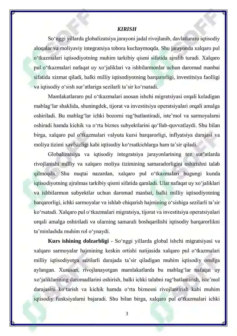 Xalqaro pul o‘tkazmalarining iqtisodiy o‘sishga ta’siri 3