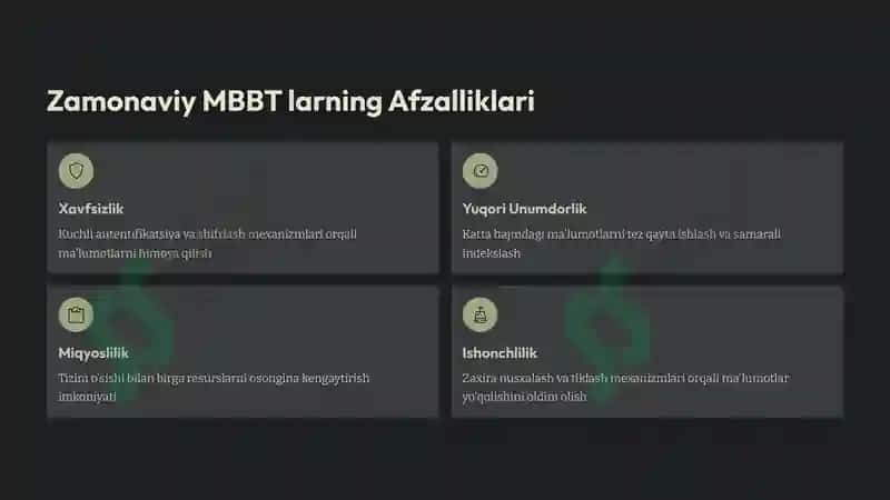 Zamonaviy MBBT lar: MS SQL Server va Oracle Ma'lumotlar bazasi boshqaruv tizimlari (MBBT) 3