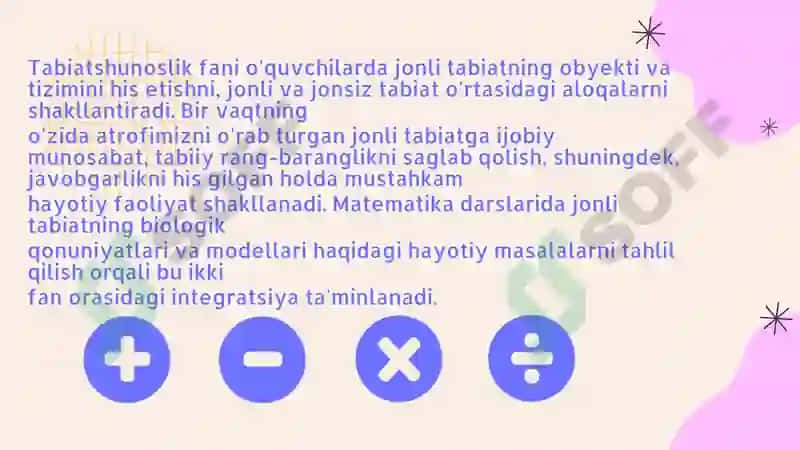 boshlangʻich sinf matematika va tabiiy fan ( tabiat) darslarida integratsiyalashgan darsni tashkil e 3