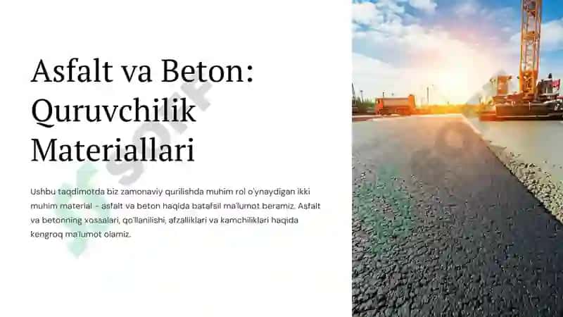 Asfalt va Beton Materiallari 3