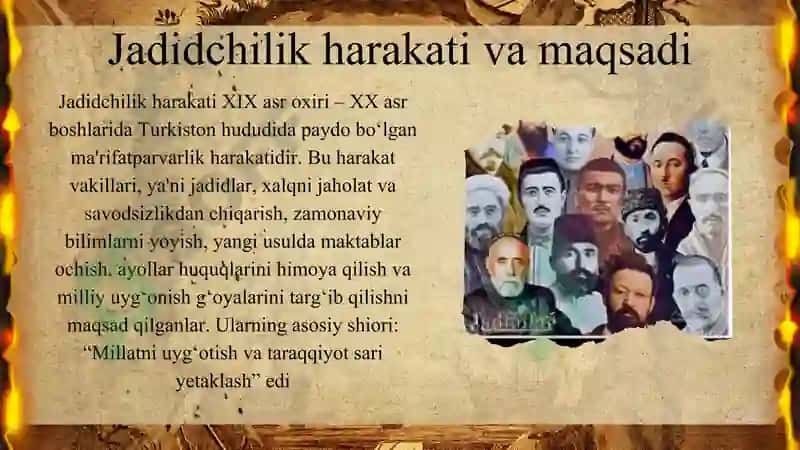 Jadid ma'rifatparvarlarining ulkan ijtimoiy ma'naviy hayotida tutgan o'rni (Munavvar qori ,Fitrat, B 3