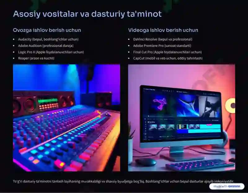Ovoz va video lavhalarga ishlov berish 3