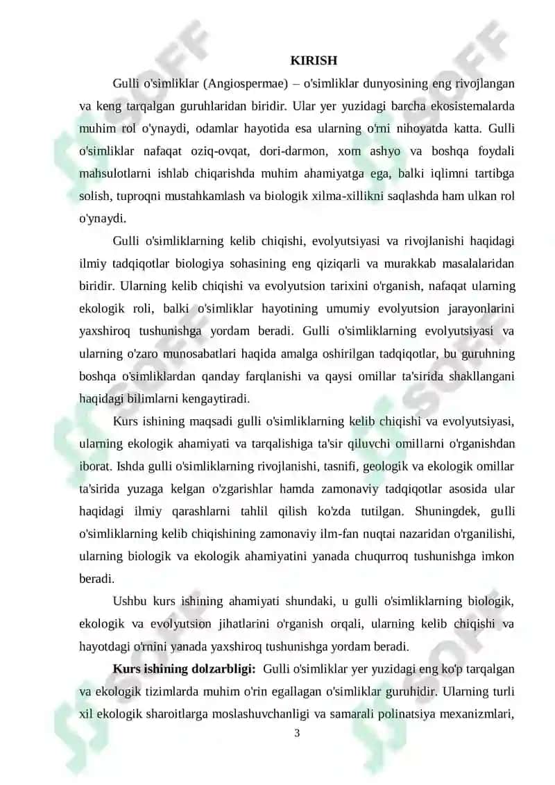 Gulli oʻsimliklarning kelib chiqishi 3