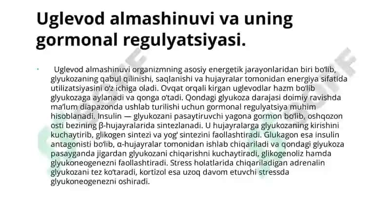 Uglevod almashinuvi 3