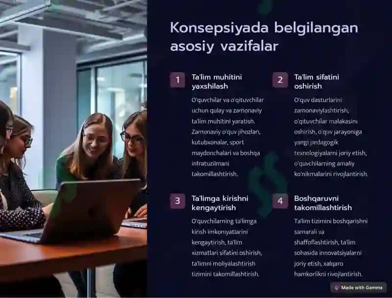 Xalq ta'lim tizimini 2030-yilgacha rivojlantirish Konsepsiyasi 3