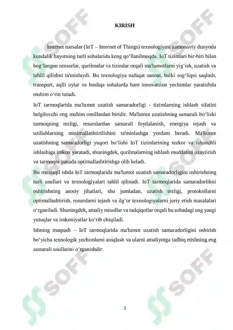 IoT tarmoqlarida ma'lumot uzatishning samaradorligini oshirish 3