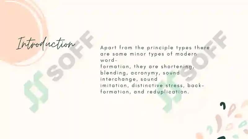 Minor ways of word formation 3