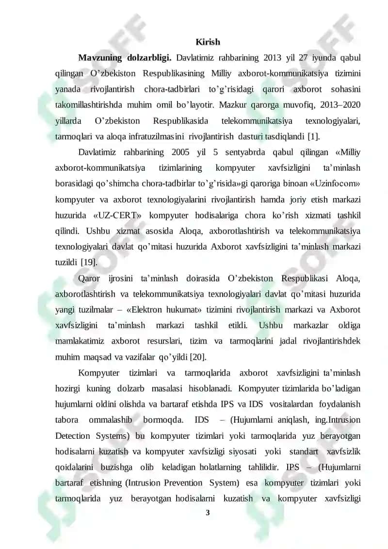TELEKOMMUNIKATSIYA TARMOQLARIDA XAVFSIZLIKNI TA’MINLASH MASALASINING DPI ASOSIDAGI YECHIMLARI 3