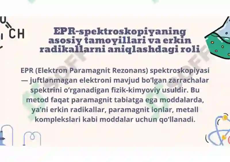 EPR spektroskopiyasining kimyoda qo'llanishi 3