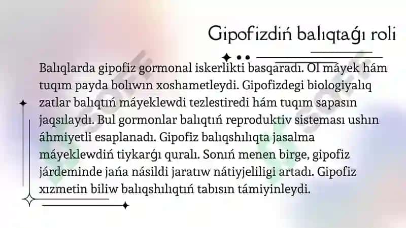 Balıqlarda Gipofiz Gormonal Iskerlik 3