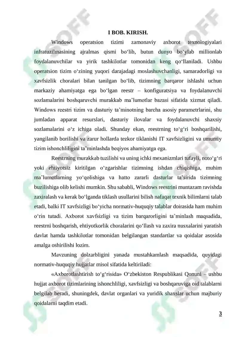 Windows operatsion tizimlarning reestrini zaxiralash va tiklash 3