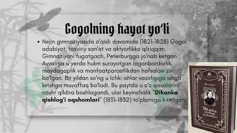 Nikolay Gogol ijodiy merosi 3