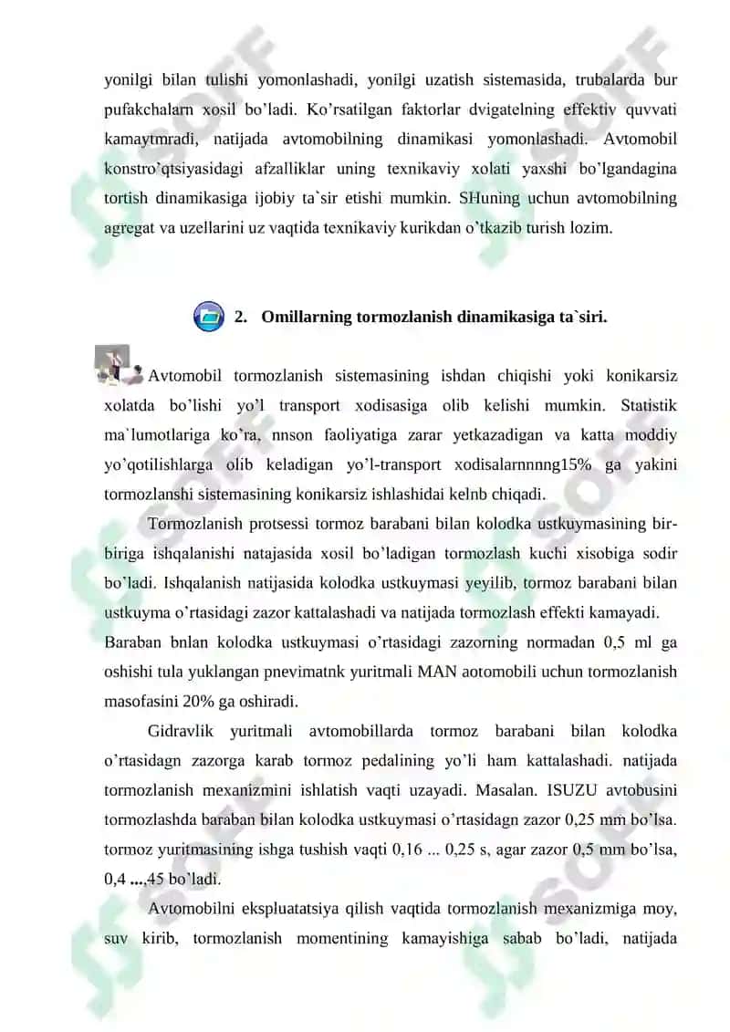 Omillarning tortish dinamikasiga ta`siri 3