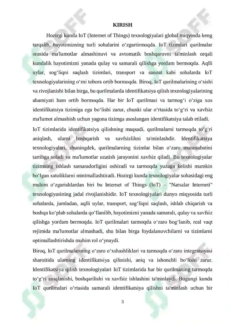 IoT qurilmalari va tarmoqlarida identifikatsiya qilish texnologiyalari 3