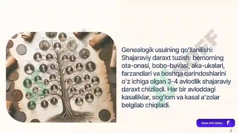 Geneologik usulning irsiy kasalliklarni aniqlashda qoʻllanilishi 3