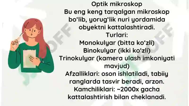 Mikroskop xillari, u bilan ishlash va foydalanish texnikasi bilan tanishish 3