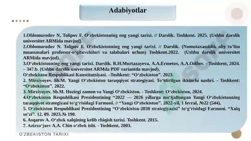 O’ZBEKISTON TARIXI 3