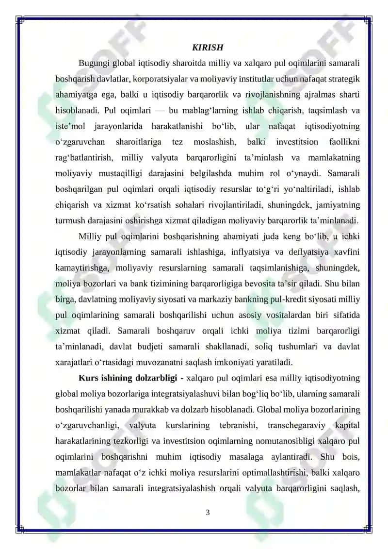 Milliy va xalqaro pul oqimlarini samarali boshqarish va optimallashtirish yo‘llari 3