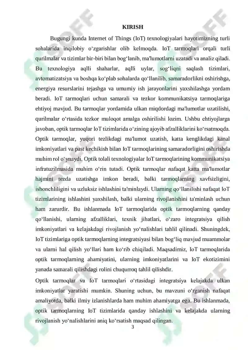 IoT tarmog'ida optik tarmoqlarni qo'llash 3
