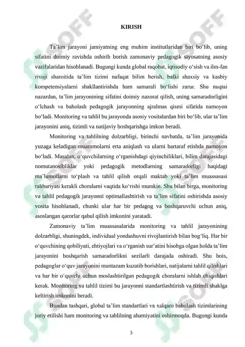 Ta'lim jarayonini boshqarishda monitoring va tahlilning ahamiyati 3
