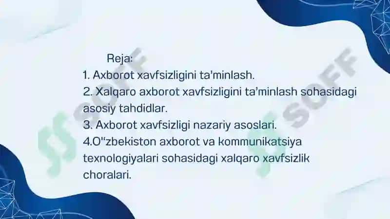 Axborot xavfsizligini ta’minlashning g'oyaviy-nazariy asoslari 3