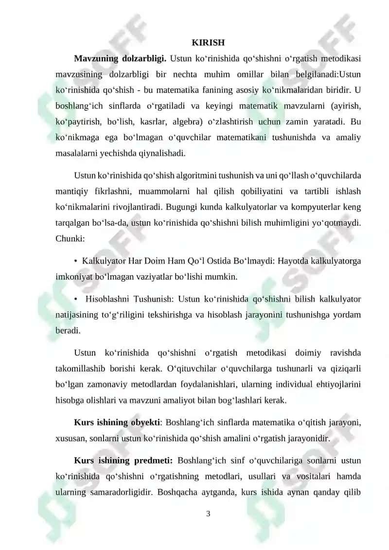 Ustun ko‘rinishida qo‘shishni o‘rgatish metodikasi 3