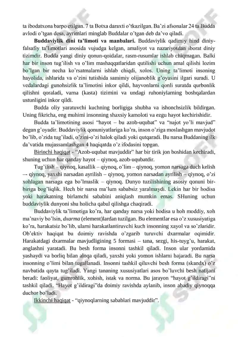Buddizim Dini Tarixi va Asosiy G‘oyalar 3