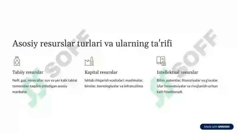 Resurslar va Ishchi Kuchi 3