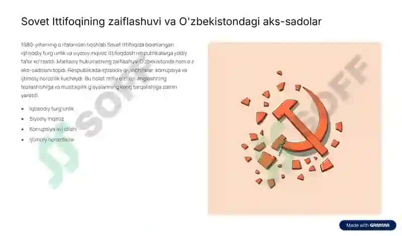 O'zbekiston mustaqillikka erishish arafasida 3