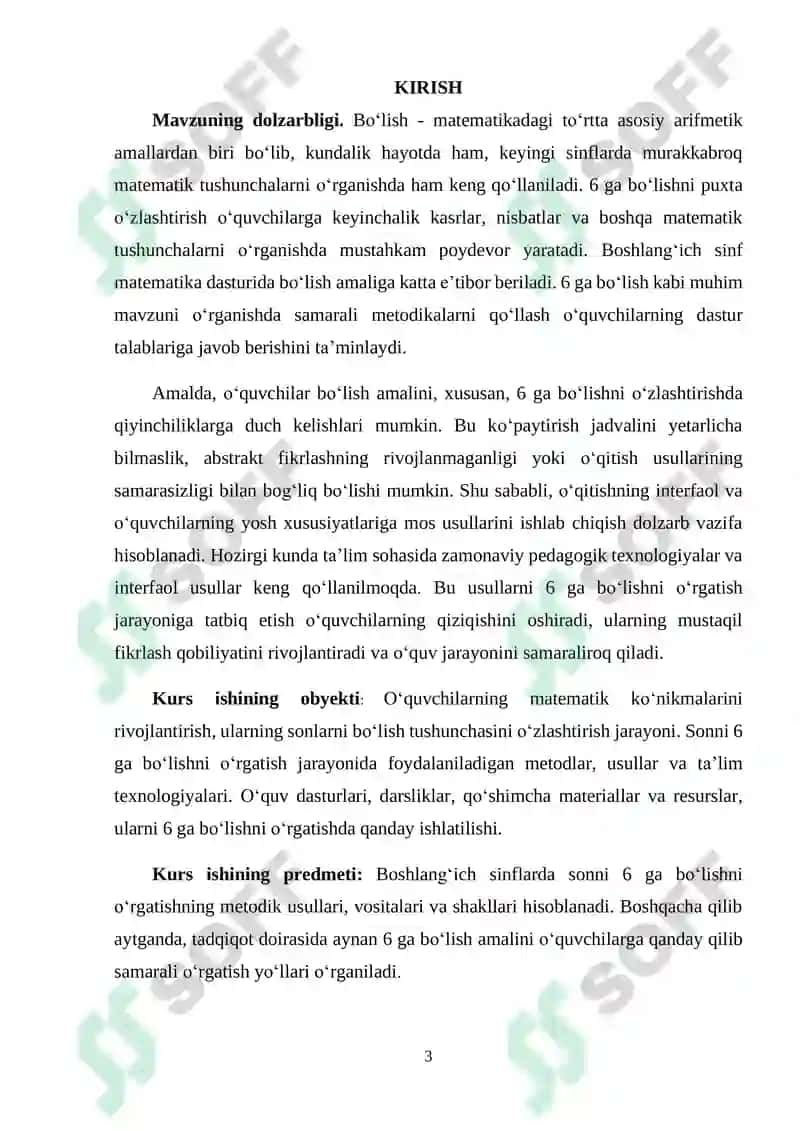 "SONNI 6 GA BO‘LISHNI O‘RGATISH METODIKASI" 3