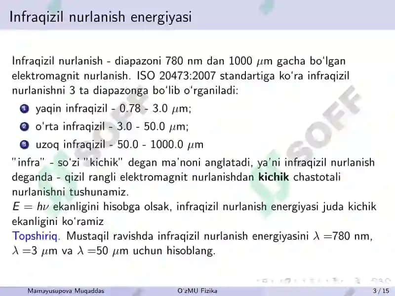 Infraqizil nurlanishlar 3