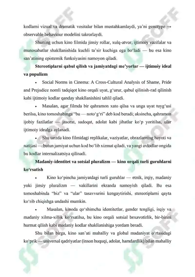 KINO SAN’ATINING SOTSIOMADANIY KODLARNI SHAKLLANTIRISHDAGI EPISTEMIK FUNKSIYASI 3